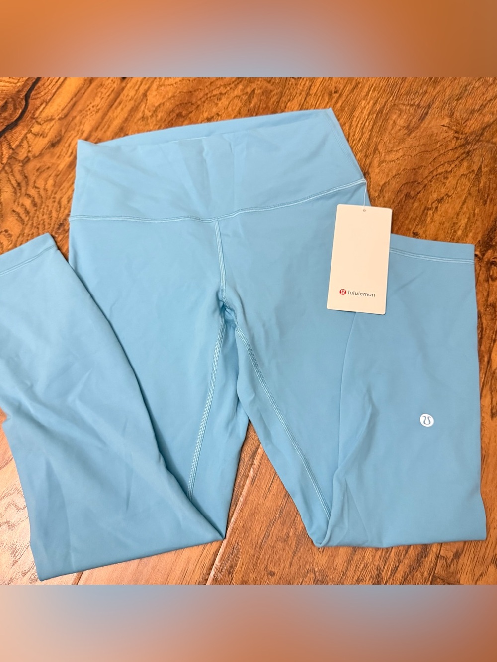 lululemon Wunder Train 25” Light Blue High-Rise Leggings size 8